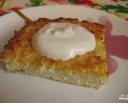 Творожная запеканка с кукурузной мукой