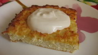 Творожная запеканка с кукурузной мукой