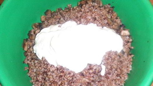 запеканка гречневая с грибами