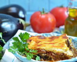 Запеканка из баклажанов с фаршем и овощами