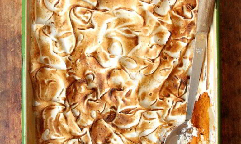 Рецепт запеканки из батата с бурбоном и ананасом