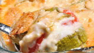 Запеканка из кабачков с помидорами