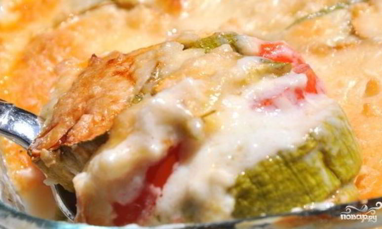 Рецепт запеканки из кабачков с помидорами