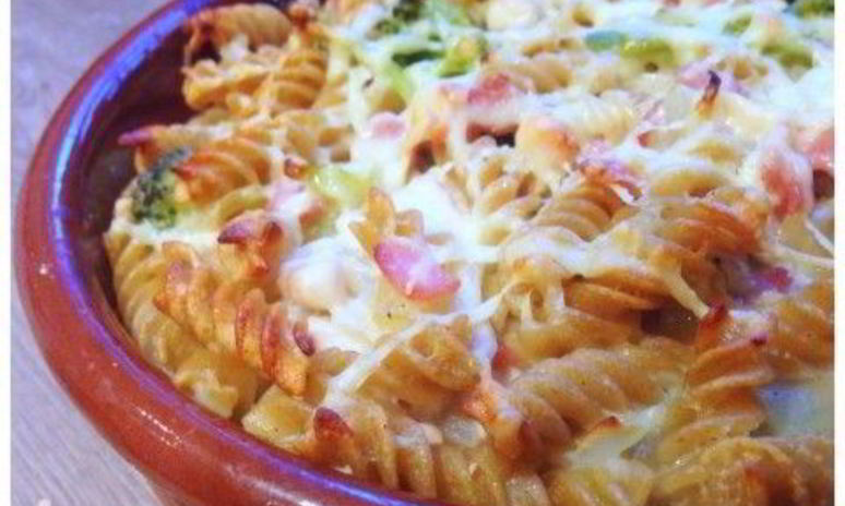 Рецепт запеканки из макарон карбонара