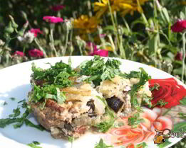 Запеканка из овощей и фарша