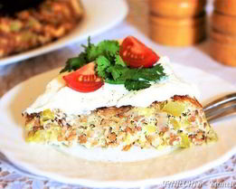 Запеканка из полбы с кабачком для мультиварки