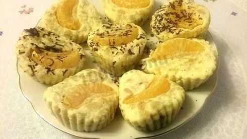 запеканка овсяно-творожная с мандаринами и шоколадом