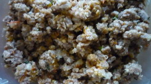 запеканка с ароматным мясом и паутинкой