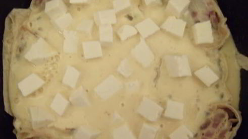 запеканка с беконом на сковороде