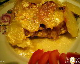 Запеканка с курицей и овощами