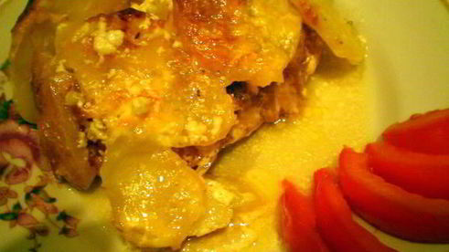 запеканка с курицей и овощами