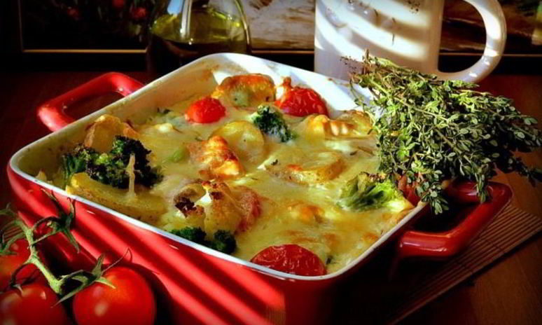 Рецепт запеканки с семгой и брокколи