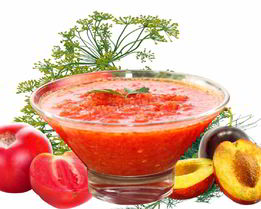 Аджика из слив с яблоками