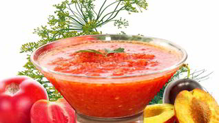 Аджика из слив с яблоками