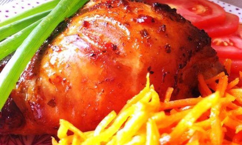 Рецепт курицы с медом и аджикой