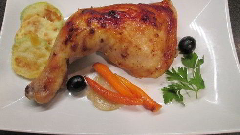 курочка-гриль под маринадом из аджики