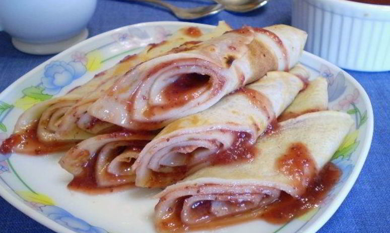 Рецепт блинчиков с джемом