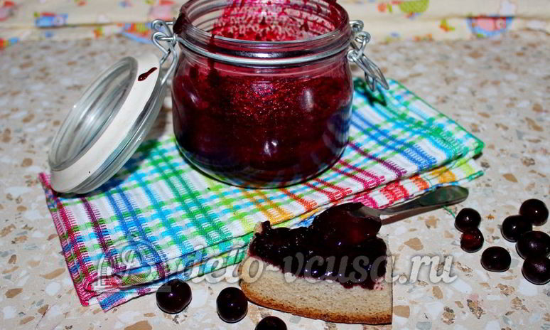 Рецепт джема из вишни с желатином