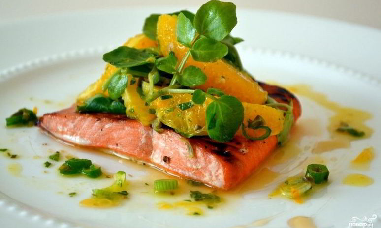 Рецепт лосося с апельсиновым джемом