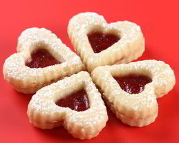 Сердечки с начинкой из джема