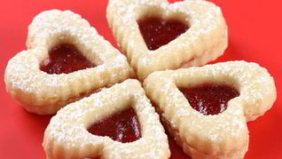 Сердечки с начинкой из джема