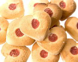 Ванильные сердечки с джемом