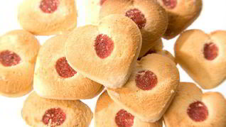 Ванильные сердечки с джемом