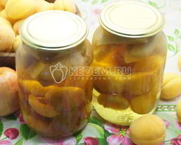 Компот из абрикосов c яблоками на зиму