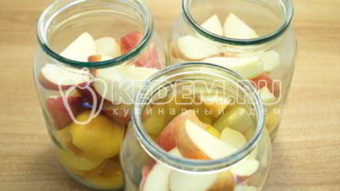 компот из абрикосов c яблоками на зиму