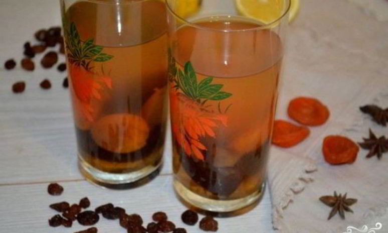 Рецепт компота из кураги и чернослива и изюма