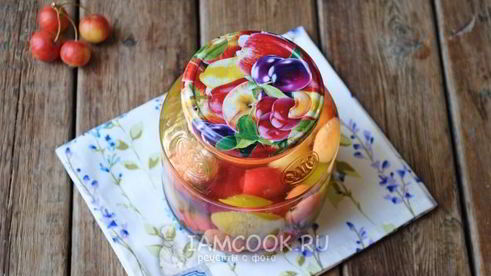 компот из ранеток и слив на зиму