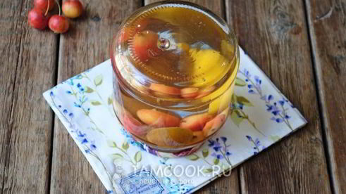 компот из ранеток и слив на зиму