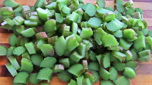 компот из ревеня и лесной малины