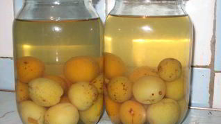 Компот из слив с косточками на зиму