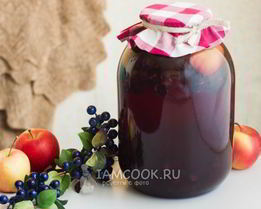 Компот из терна и яблок на зиму