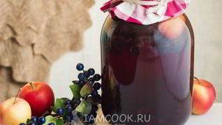 Компот из терна и яблок на зиму