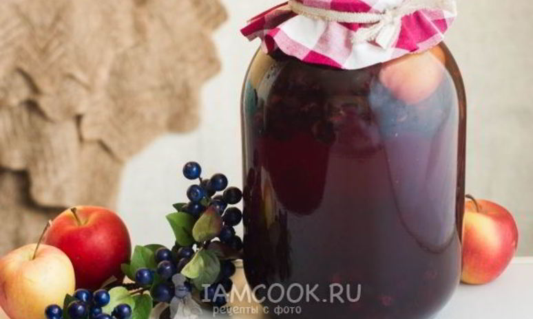 Рецепт компота из терна и яблок на зиму