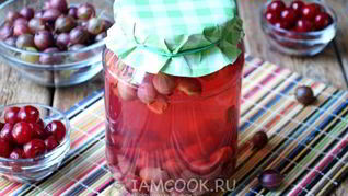 Компот из вишни и крыжовника