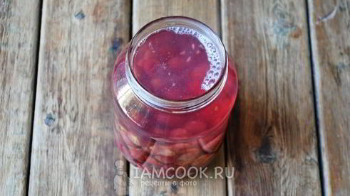 компот из вишни и крыжовника