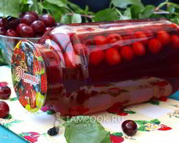 Компот из вишни с шелковицей на зиму