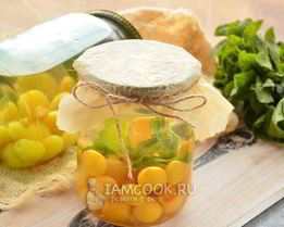 Компот из желтой черешни на зиму