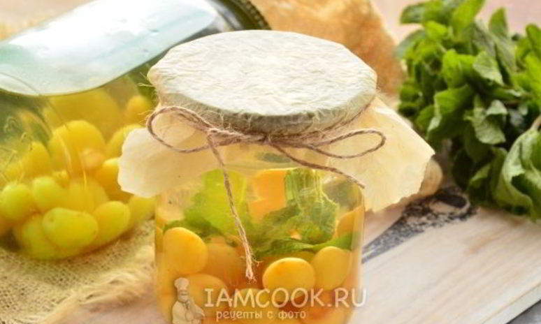 Рецепт компота из желтой черешни на зиму