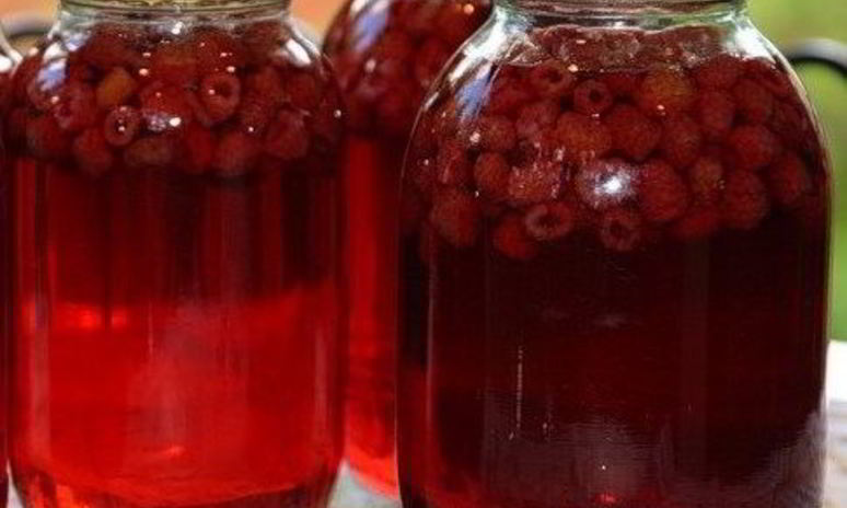 Рецепт малинового компота на зиму