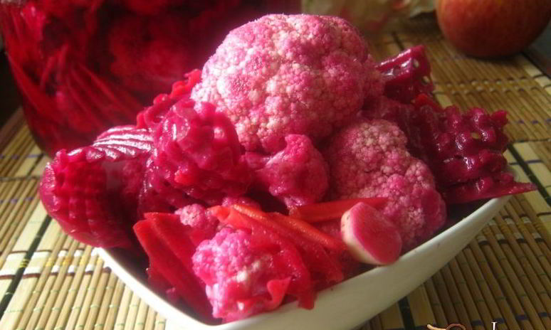 Рецепт быстро маринованная цветная капуста розовые облака