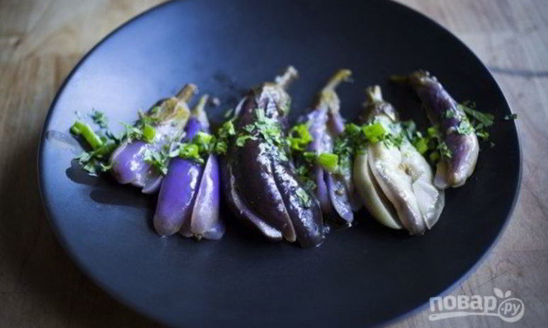Рецепт быстрых маринованных баклажанов