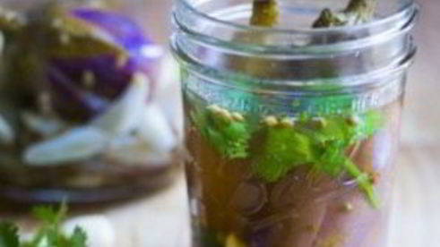 быстрые маринованные баклажаны