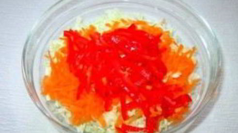 маринованная капуста с красным перцем