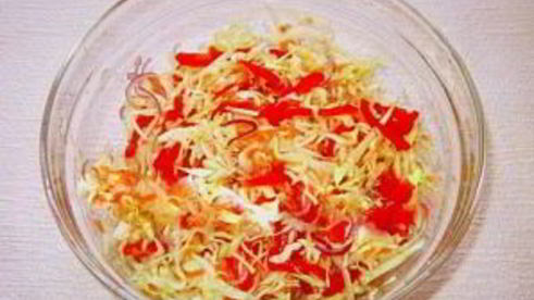 маринованная капуста с красным перцем