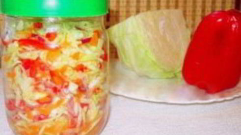маринованная капуста с красным перцем