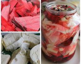 Маринованная капуста со свеклой пелюстка